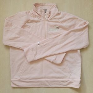 Puma Light Pink Quarter Zip Sweatshirr